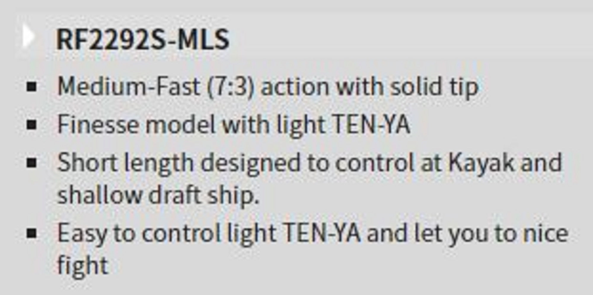 Tenryu Rod Spinning Red Flip Reaction Tenya RF 2292S-MLS (1423)